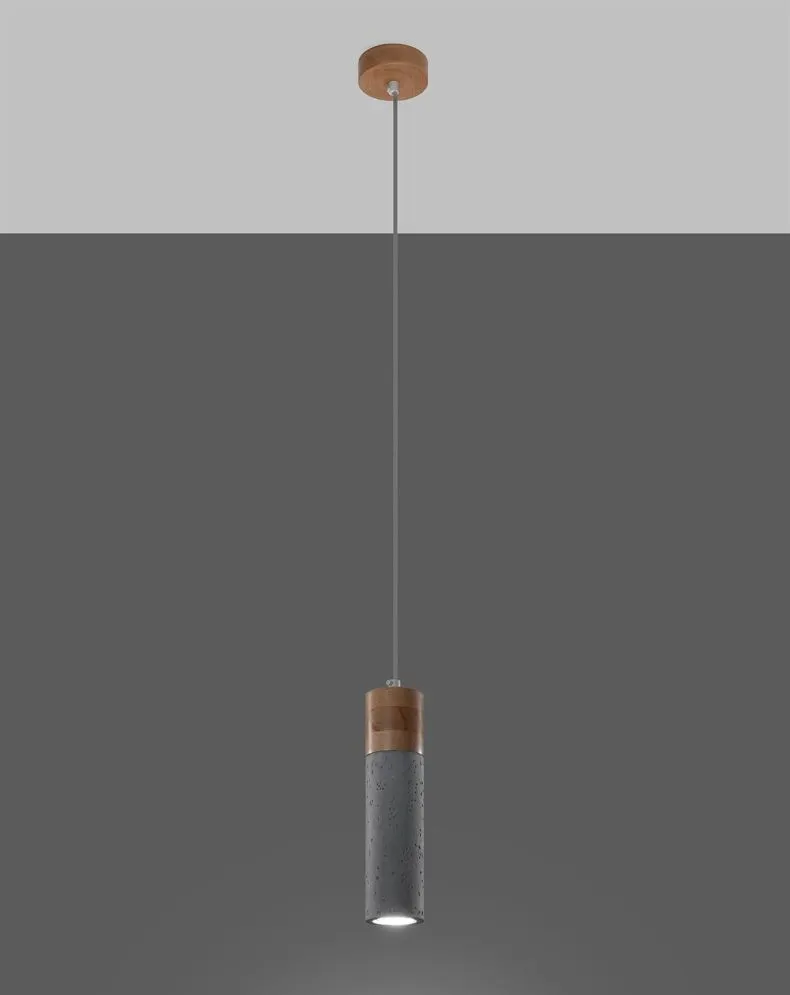 Lampa wisząca ZANE 1 szara | sklep MIRAT  kolekcja zane