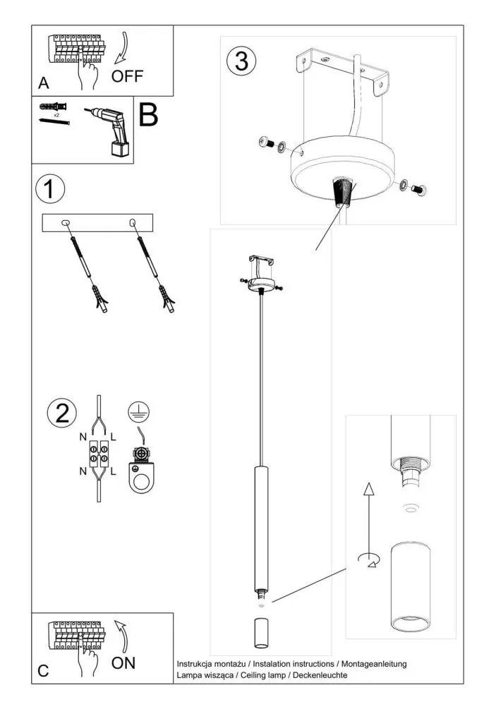 Lampa wisząca WEZYR 1 czarna | sklep MIRAT kolekcja wezyr