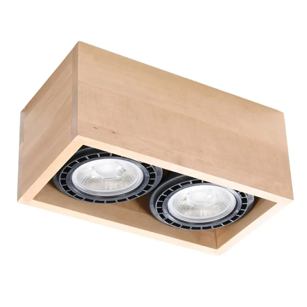 Plafon QUATRO 2 naturalne drewno | sklep MIRAT  kolekcja quatro