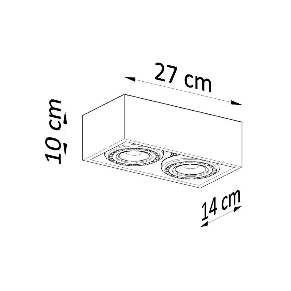 Plafon QUATRO 2 naturalne drewno | sklep MIRAT  kolekcja quatro