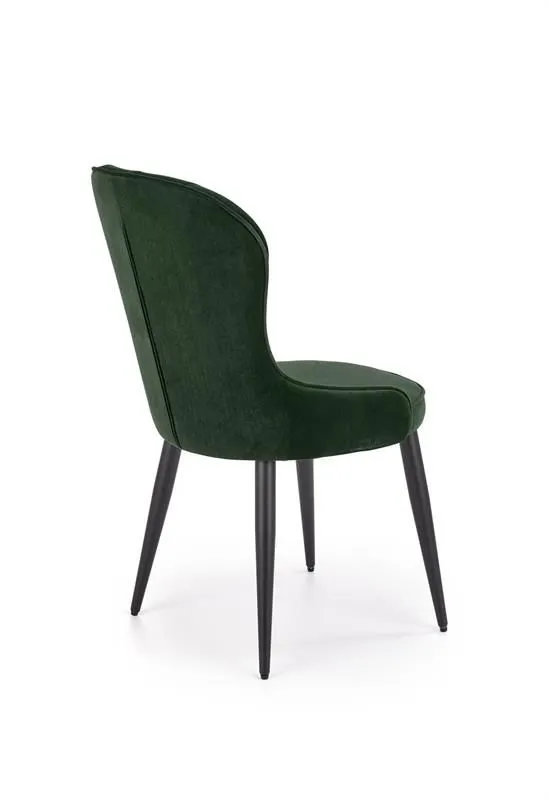 Krzesło K366 VELVET ciemno zielone na metalowych nogach | MIRAT. styl GLAMOUR
