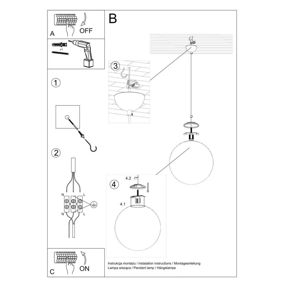 Lampa wisząca UGO 40 chrom | sklep MIRAT  kolekcja ugo
