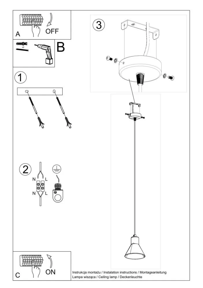 Lampa wisząca TAZILA 1 czarna [ES111] | sklep MIRAT  kolekcja taleja