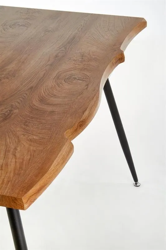 Stół LARSON 120x80 dąb naturalny na metalowych nogach | MIRAT. styl LOFT