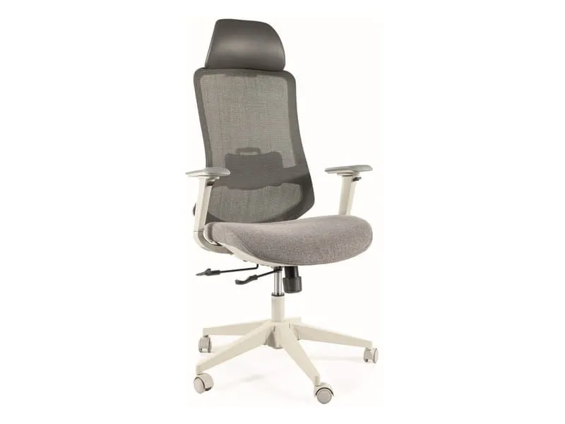 Certyfikowany fotel ergonomiczny Ergon szary z podłokietnikami 4D | MIRAT