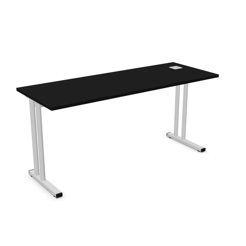 Biurko EASY SPACE C-LEG RC 160x60cm czarne grafitowe proste I sklep meblowy MIRAT.