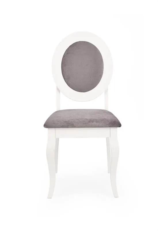 Krzesło BAROCK białe szare do salonu w stylu glamour | MIRAT. styl GLAMOUR, KLASYCZNY