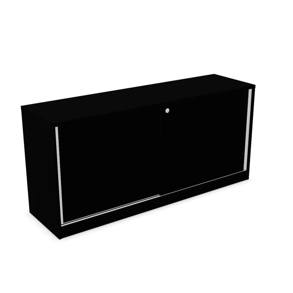 Szafka biurowa przesuwna EASY SPACE CABINET S 1.5-OH 160cm czarna zamykana I sklep meblowy MIRAT.