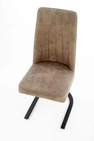 Krzesło K338 brązowe z przeszyciami na jednej nodze | MIRAT. w stylu LOFT kolekcja