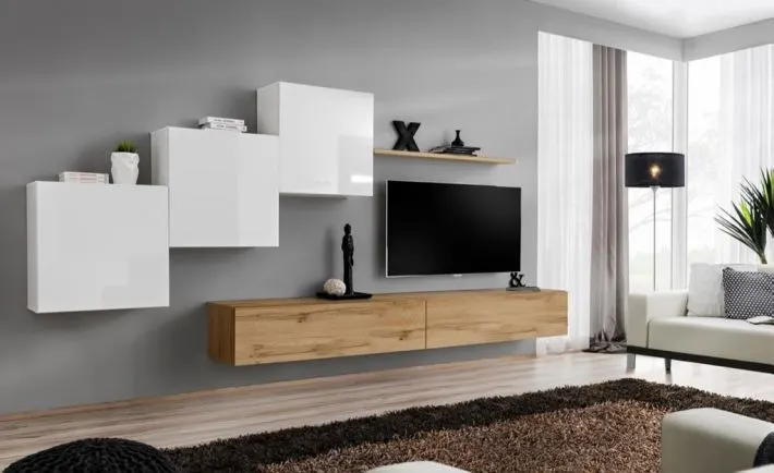 Meblościanka SWITCH X z szafką RTV i trzema szafkami | MIRAT. w stylu kolekcja SWITCH
