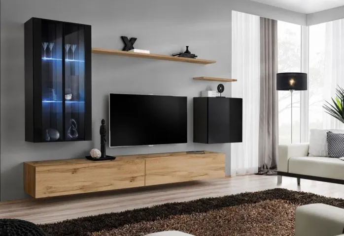 Meblościanka SWITCH XII na wysoki połysk z podświetleniem | MIRAT. w stylu  kolekcja SWITCH