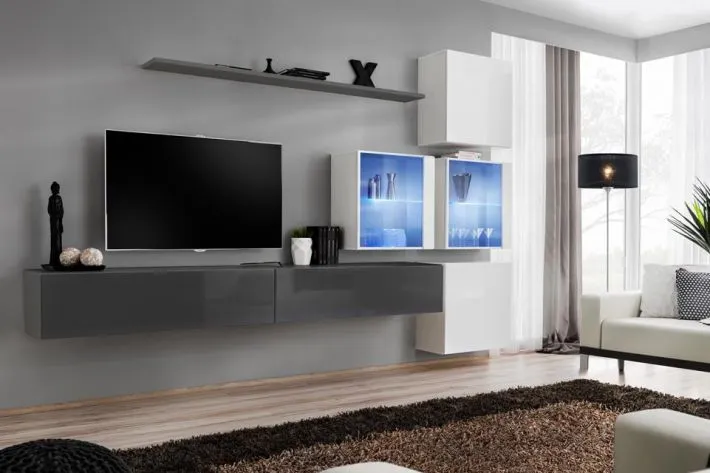 Meblościanka SWITCH XIX modułowa na wysoki połysk | MIRAT. w stylu  kolekcja SWITCH