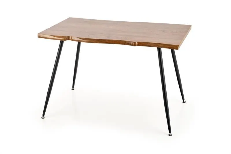 Stół LARSON 120x80 dąb naturalny na metalowych nogach | MIRAT. styl LOFT