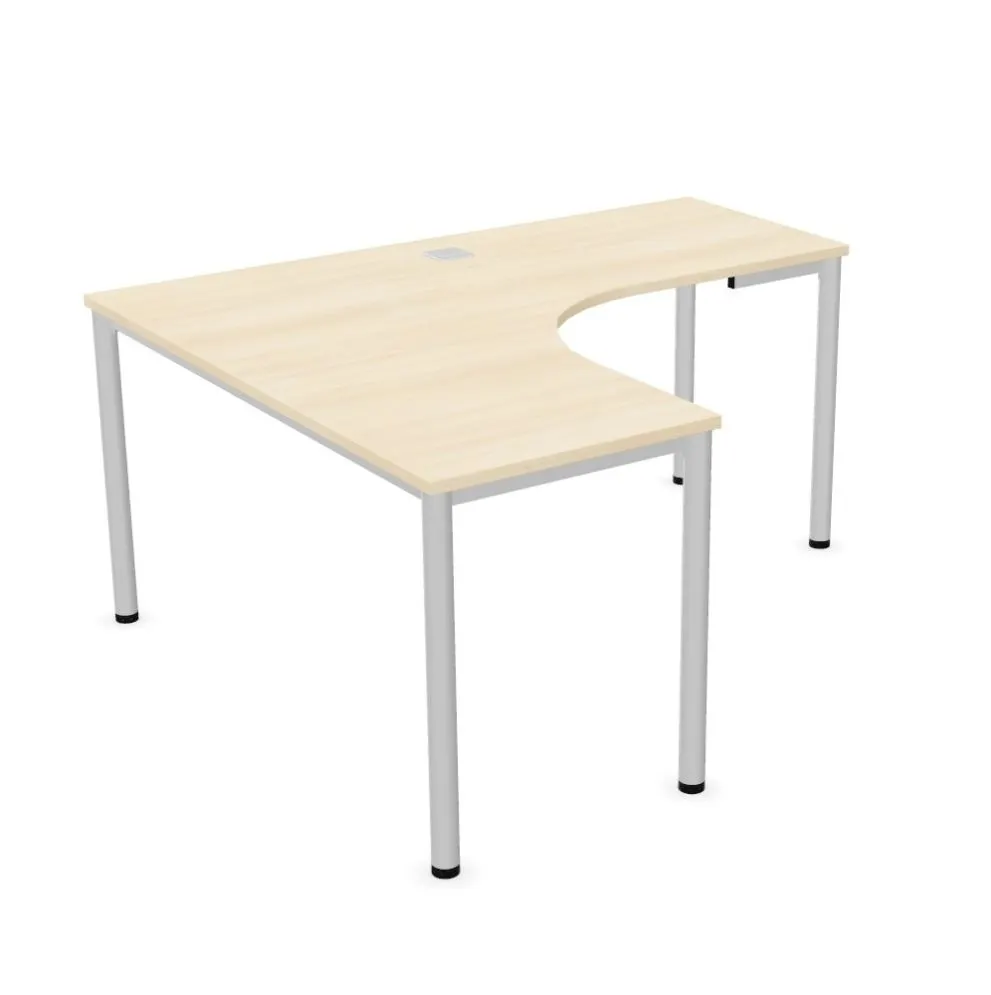 Biurko narożne EASY SPACE I-LEG LS 160x140cm akacjowe I sklep meblowy MIRAT.