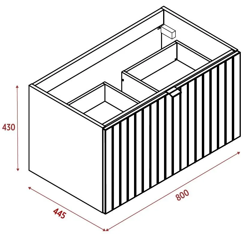 Szafka pod umywalkę HARMO 80 cm szaro-zielona półmat z cichym domykiem | MIRAT kolekcja HARMO