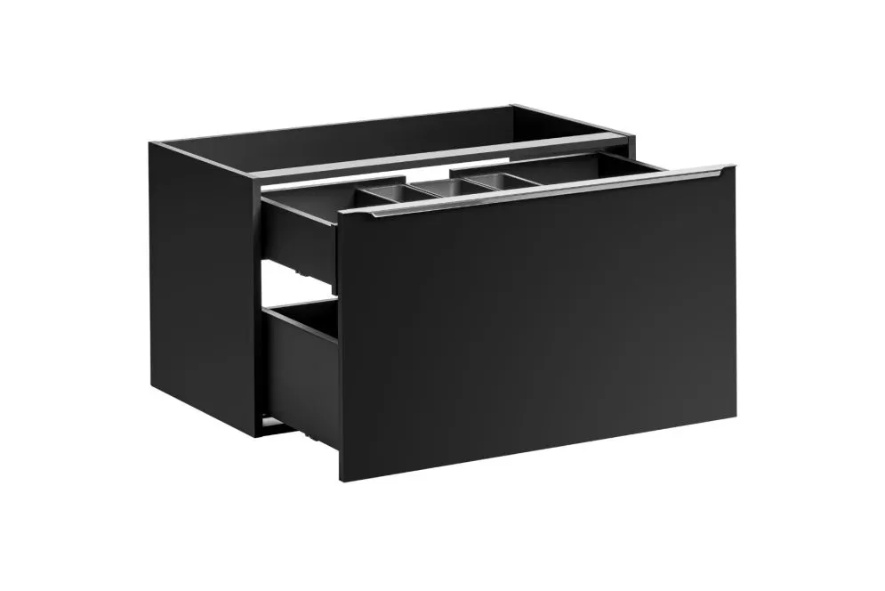Szafka pod umywalkę nablatową SANTA FE BLACK 80 cm czarny mat nowoczesna I sklep meblowy MIRAT. styl LOFT kolekcja SANTA FE BLACK