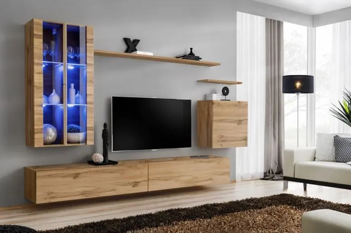 Meblościanka SWITCH XII na wysoki połysk z podświetleniem | MIRAT. w stylu  kolekcja SWITCH