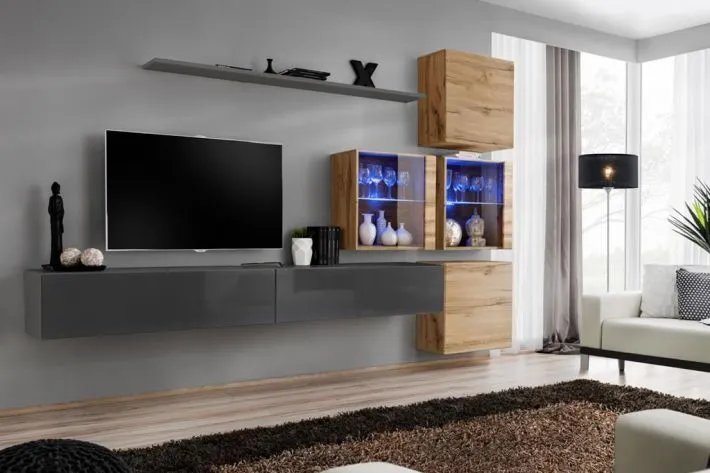 Meblościanka SWITCH XIX modułowa na wysoki połysk | MIRAT. w stylu  kolekcja SWITCH