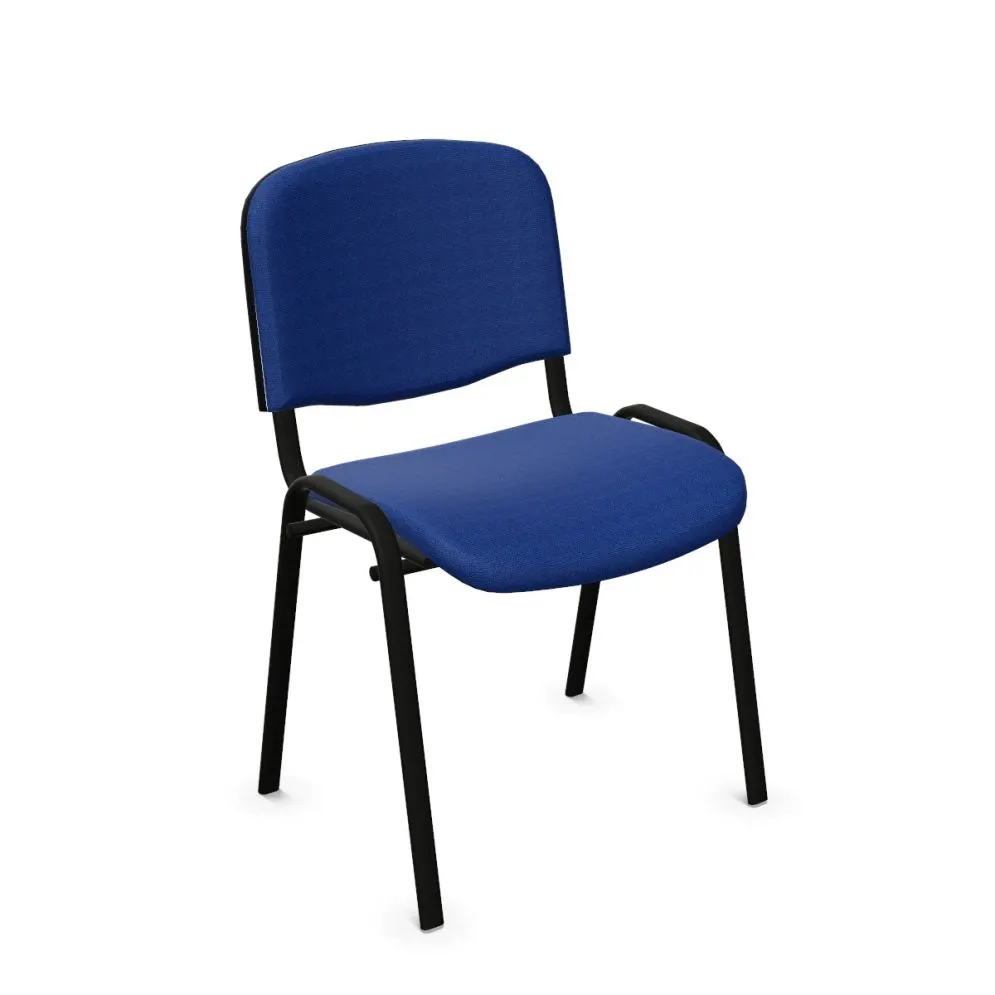 Krzesło ISO black EF078 niebieskie biurowe na metalowych nogach | MIRAT.