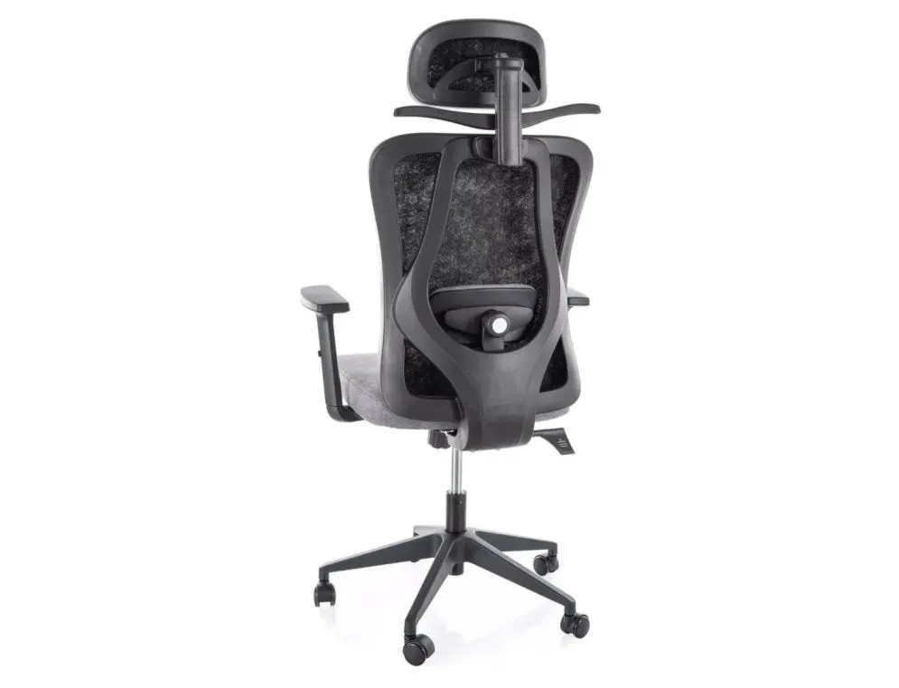 Czarny fotel ergonomiczny Q-080M z atestem BHP i wieszakiem | MIRAT