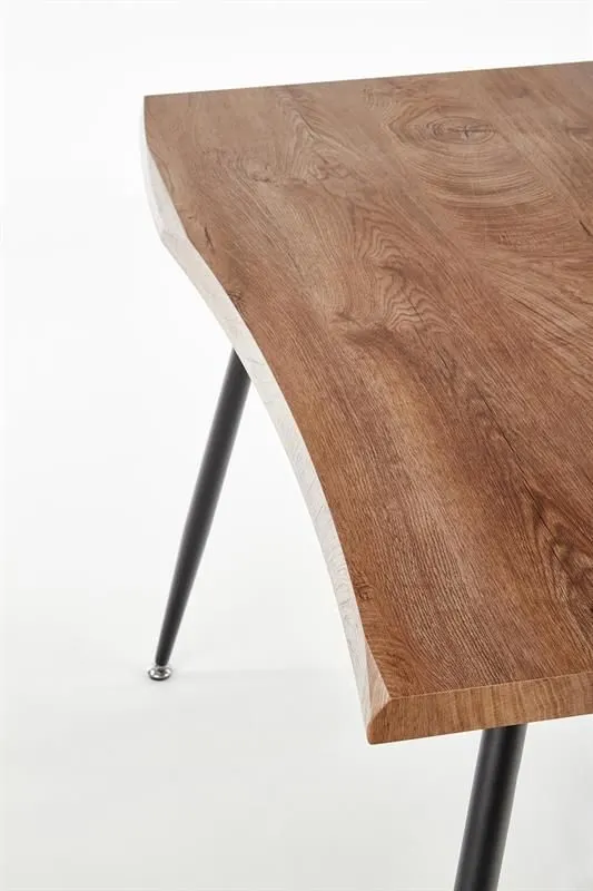 Stół LARSON 120x80 dąb naturalny na metalowych nogach | MIRAT. styl LOFT