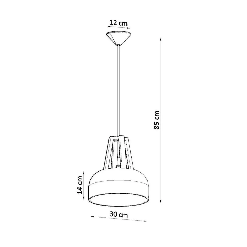 Lampa wisząca CASCO biała/naturalne drewno | sklep MIRAT kolekcja casco