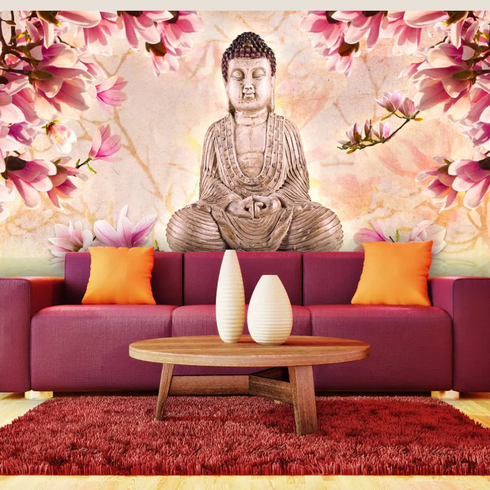 Fototapeta XXL - Budda i magnolia-1