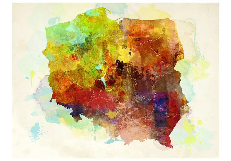 Fototapeta - Mapa (Polska)-2