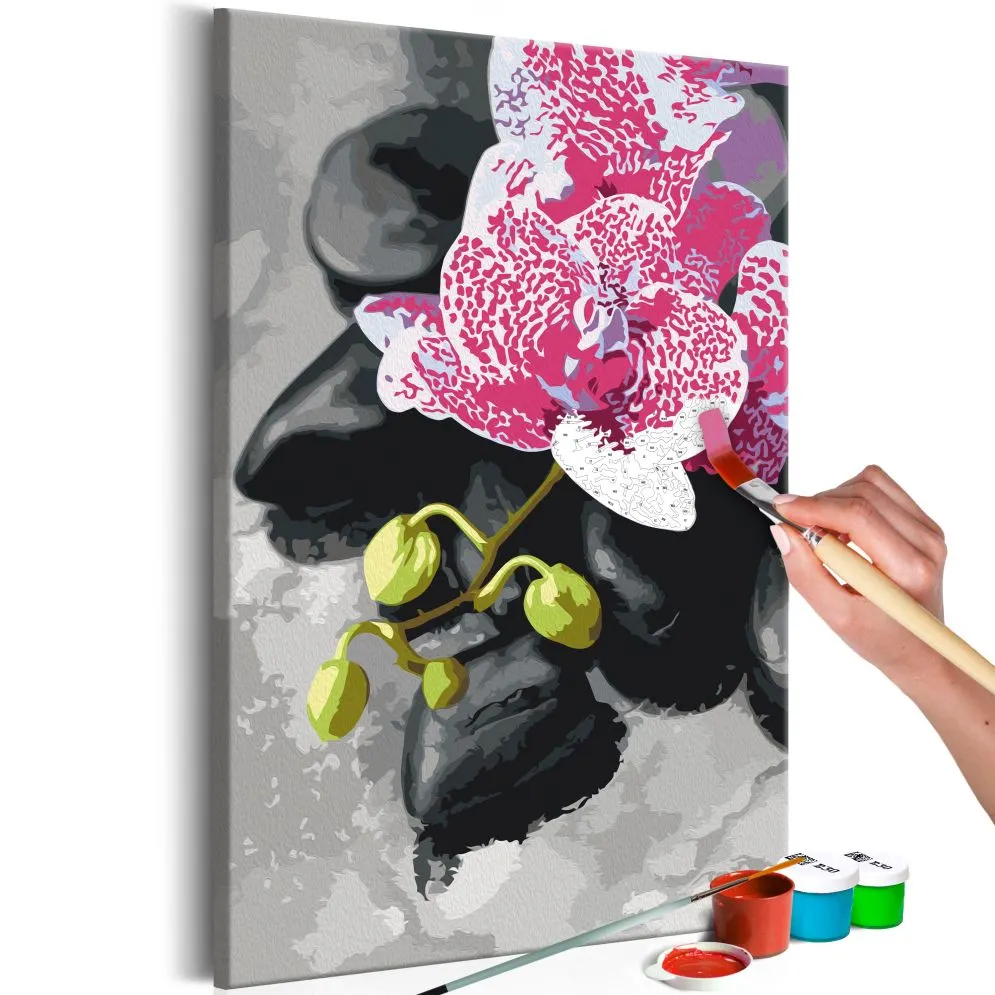 Obraz do samodzielnego malowania - Różowa orchidea | MIRAT. w stylu  kolekcja