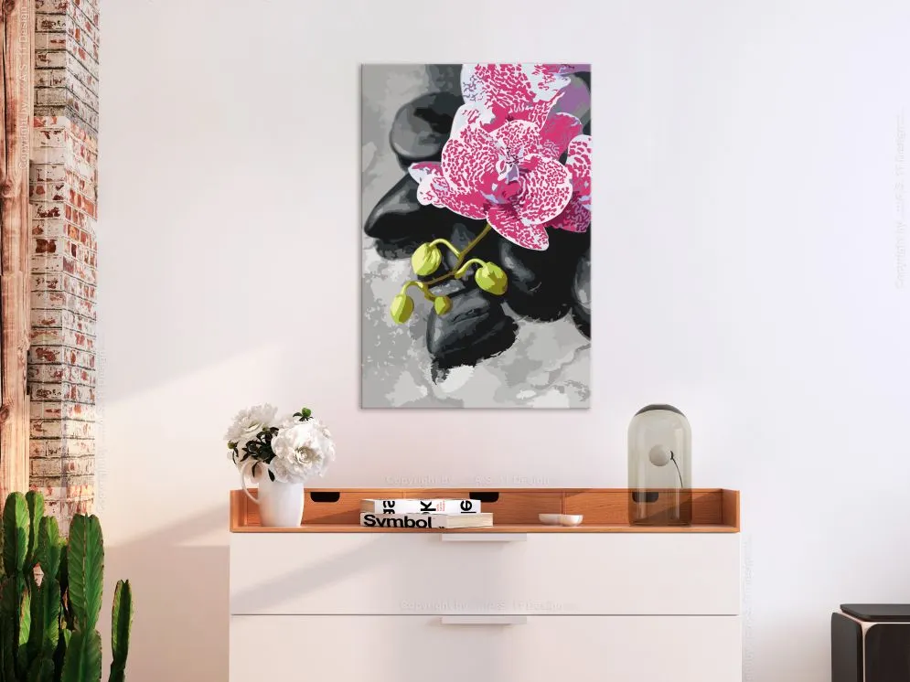 Obraz do samodzielnego malowania - Różowa orchidea | MIRAT. w stylu  kolekcja