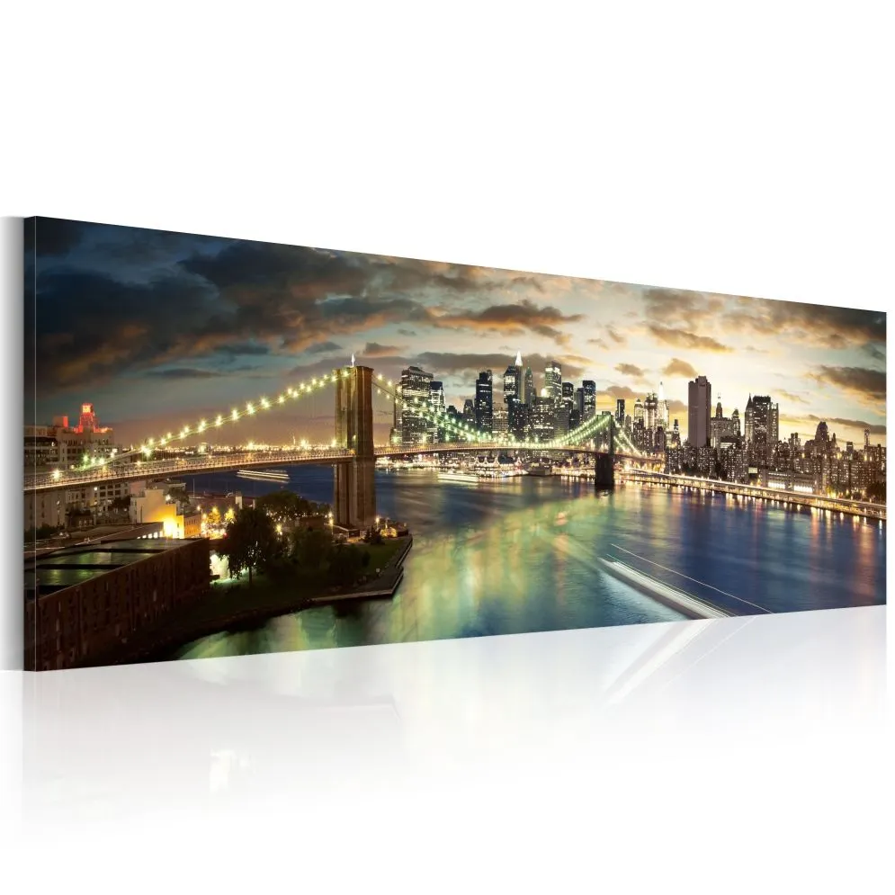 Obraz - The East River at night-1