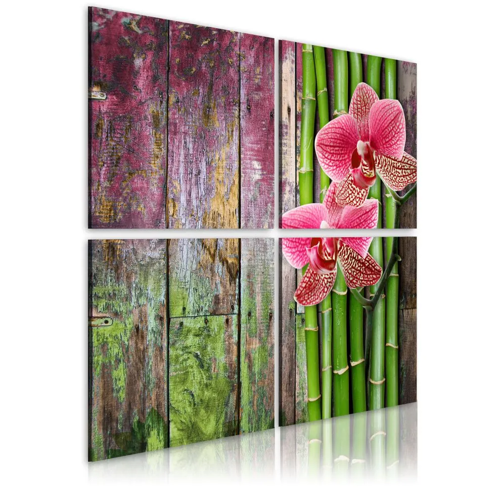 Obraz - Bambus i orchidea-1