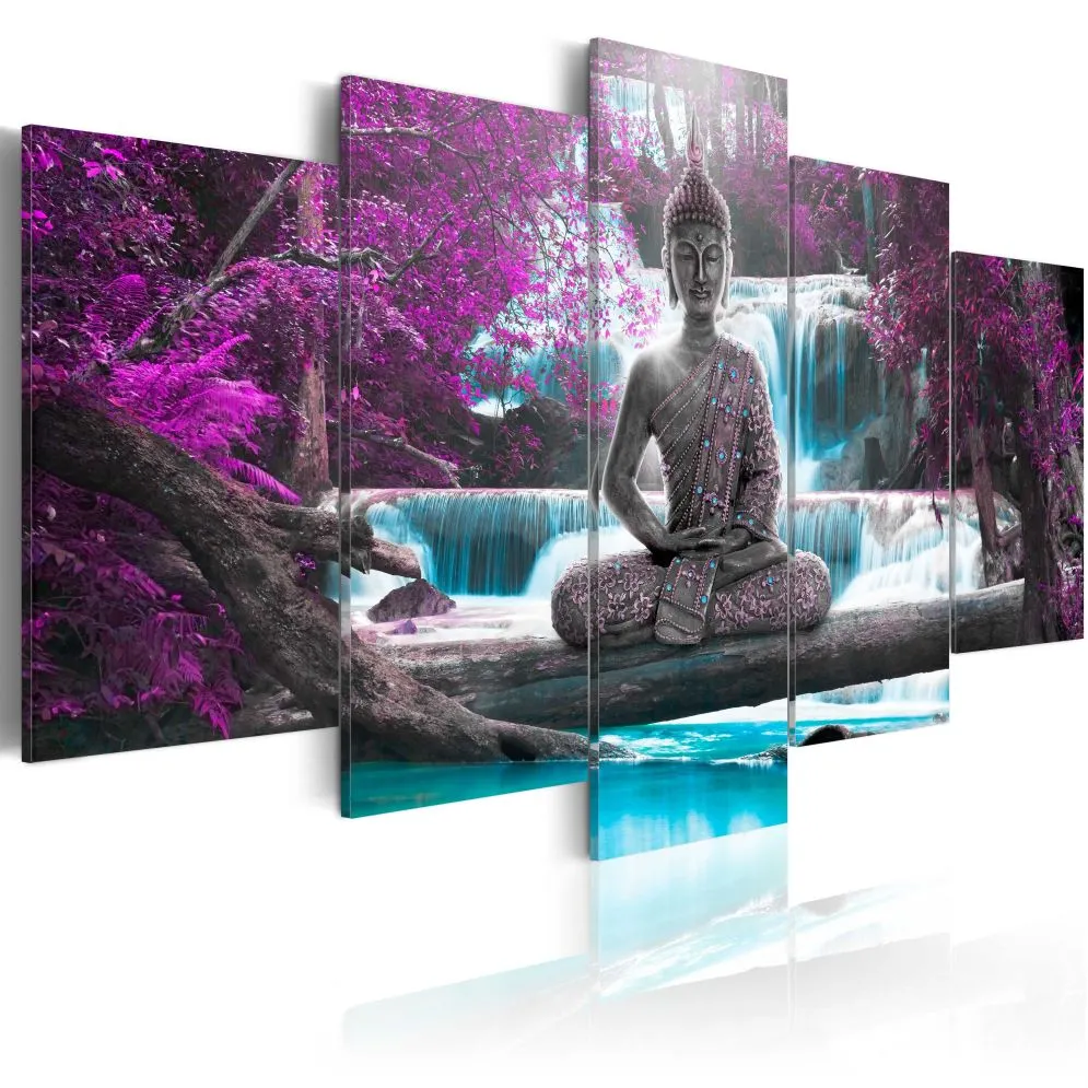 Obraz - Wodospad i Budda-1