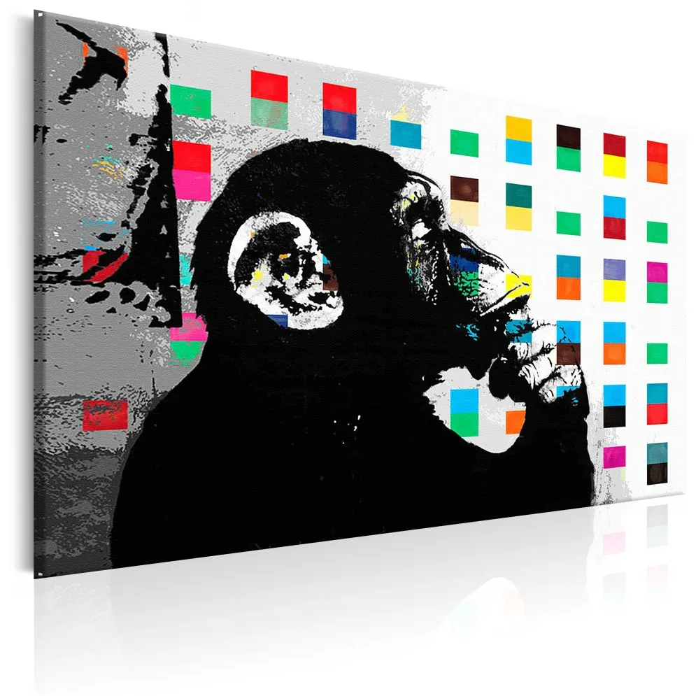 Obraz - Banksy The Thinker Monkey-1