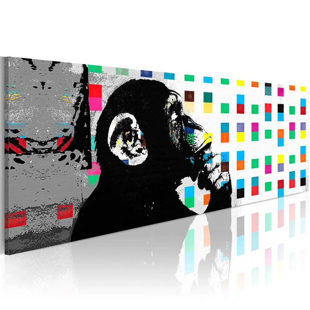 Obraz - Banksy  The Thinker Monkey-1