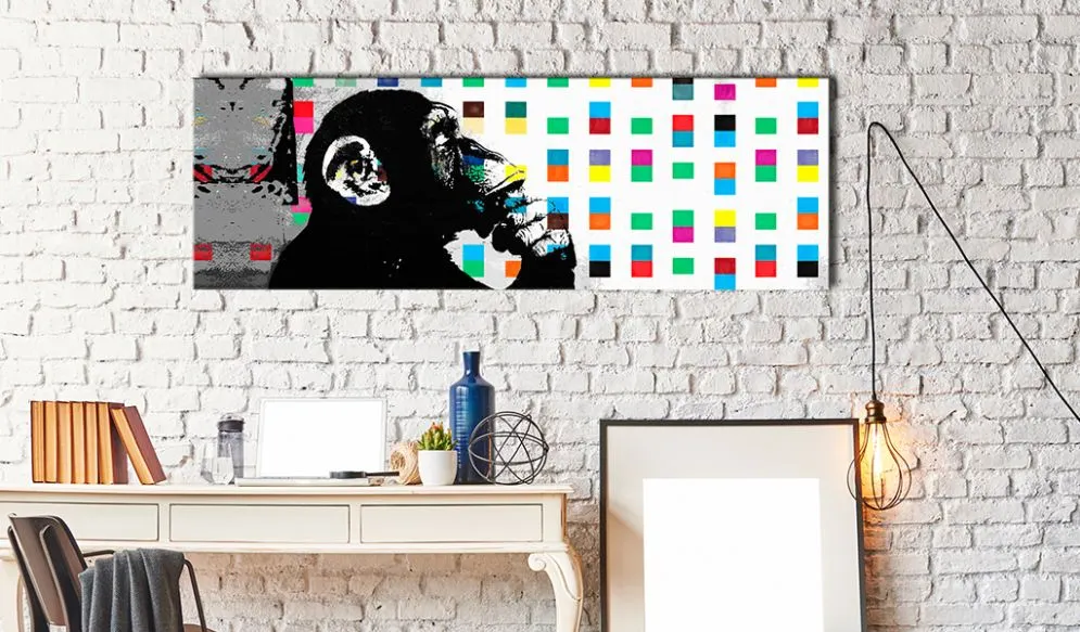Obraz - Banksy  The Thinker Monkey-2