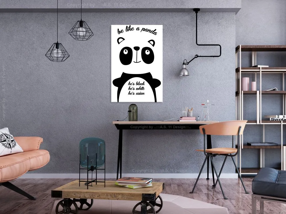 Obraz - Be like a panda (1-częściowy) pionowy-2