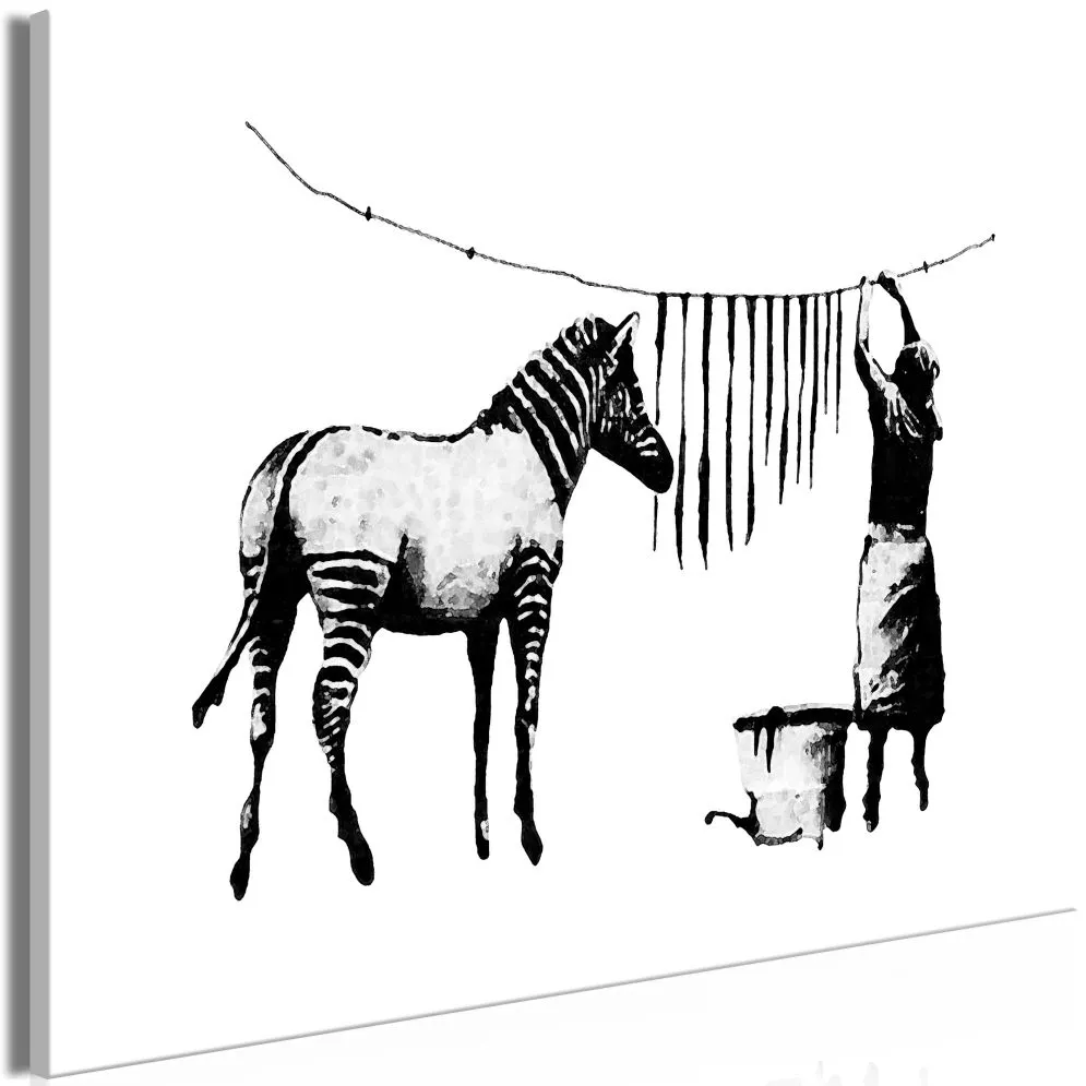 Obraz - Banksy  Pranie zebry (1-częściowy) szeroki-1