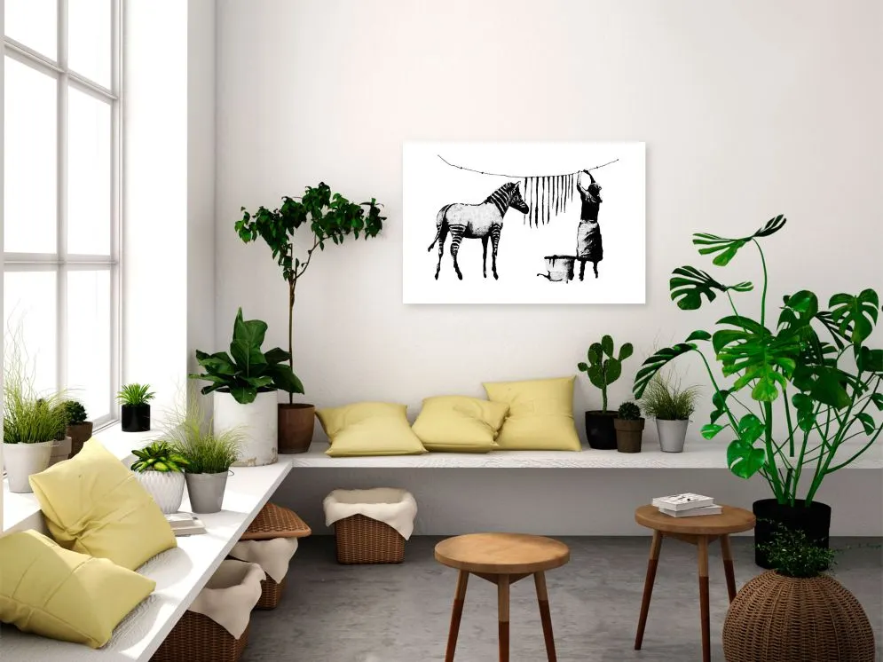 Obraz - Banksy  Pranie zebry (1-częściowy) szeroki-2