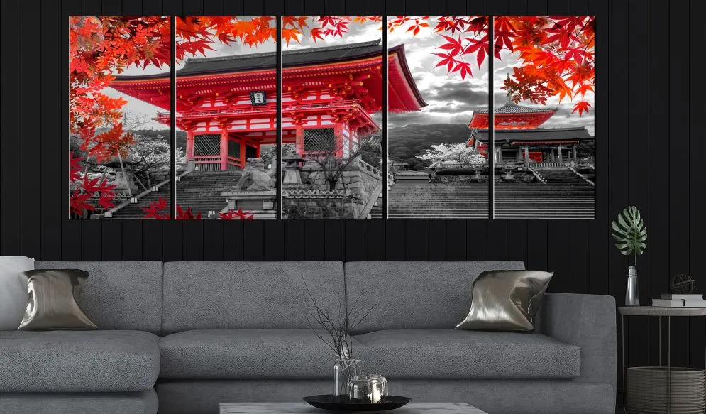 Obraz - Kioto, Japonia (5-częściowy) wąski-2