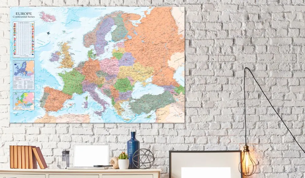 Obraz na korku - Mapy świata  Europa [Mapa korkowa]-2