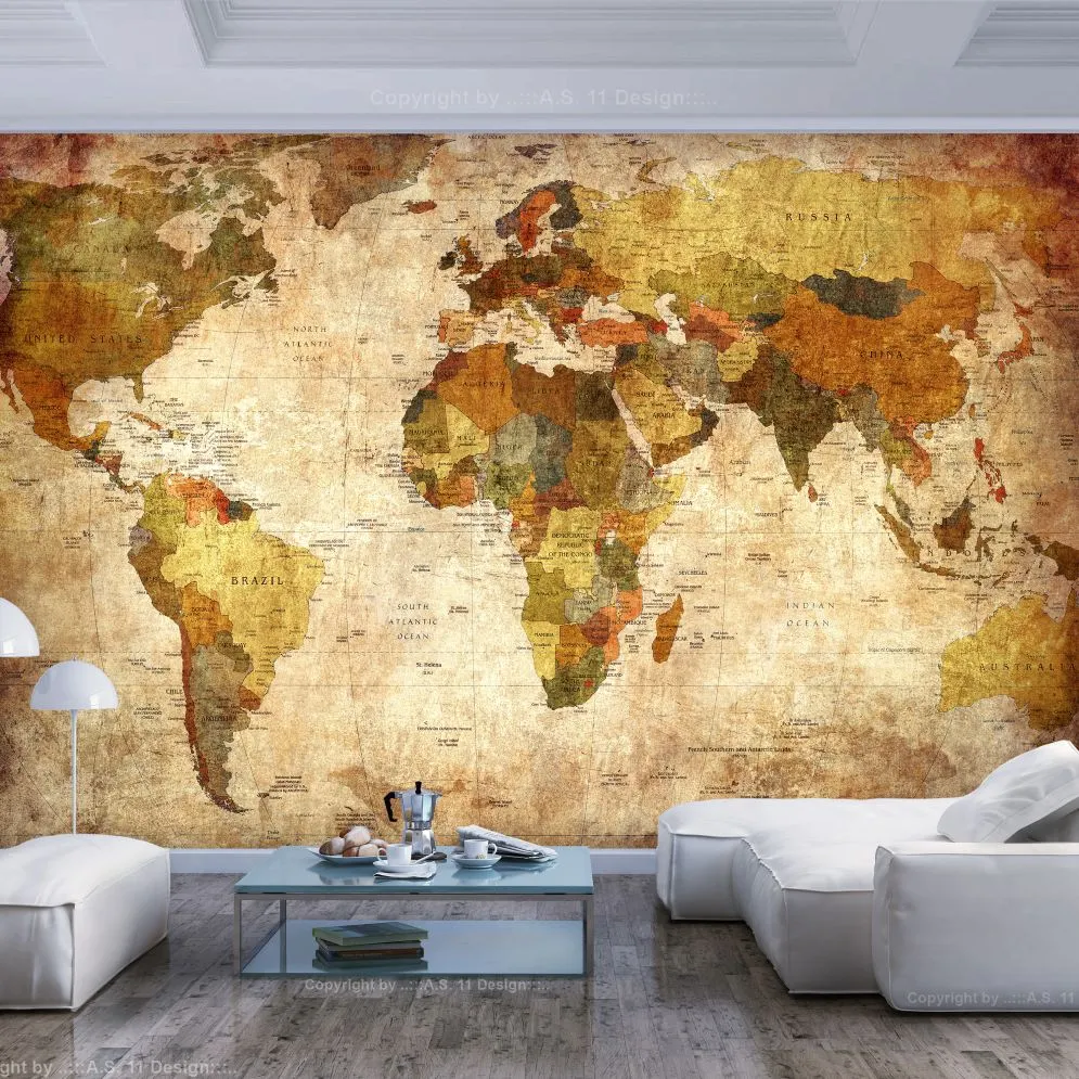Fototapeta - Stara mapa świata-1