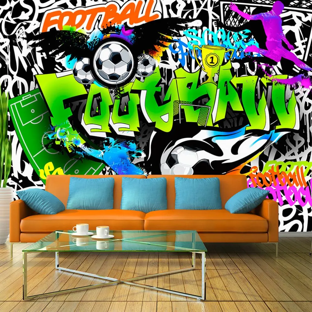 Fototapeta - Piłkarskie graffiti-1