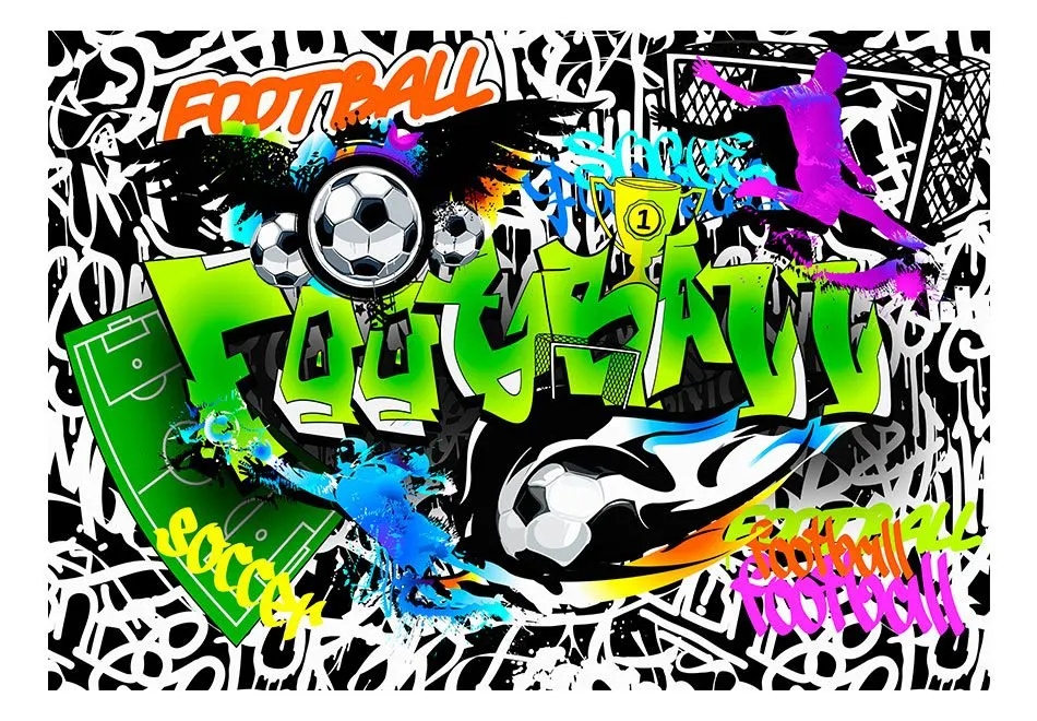 Fototapeta - Piłkarskie graffiti-2