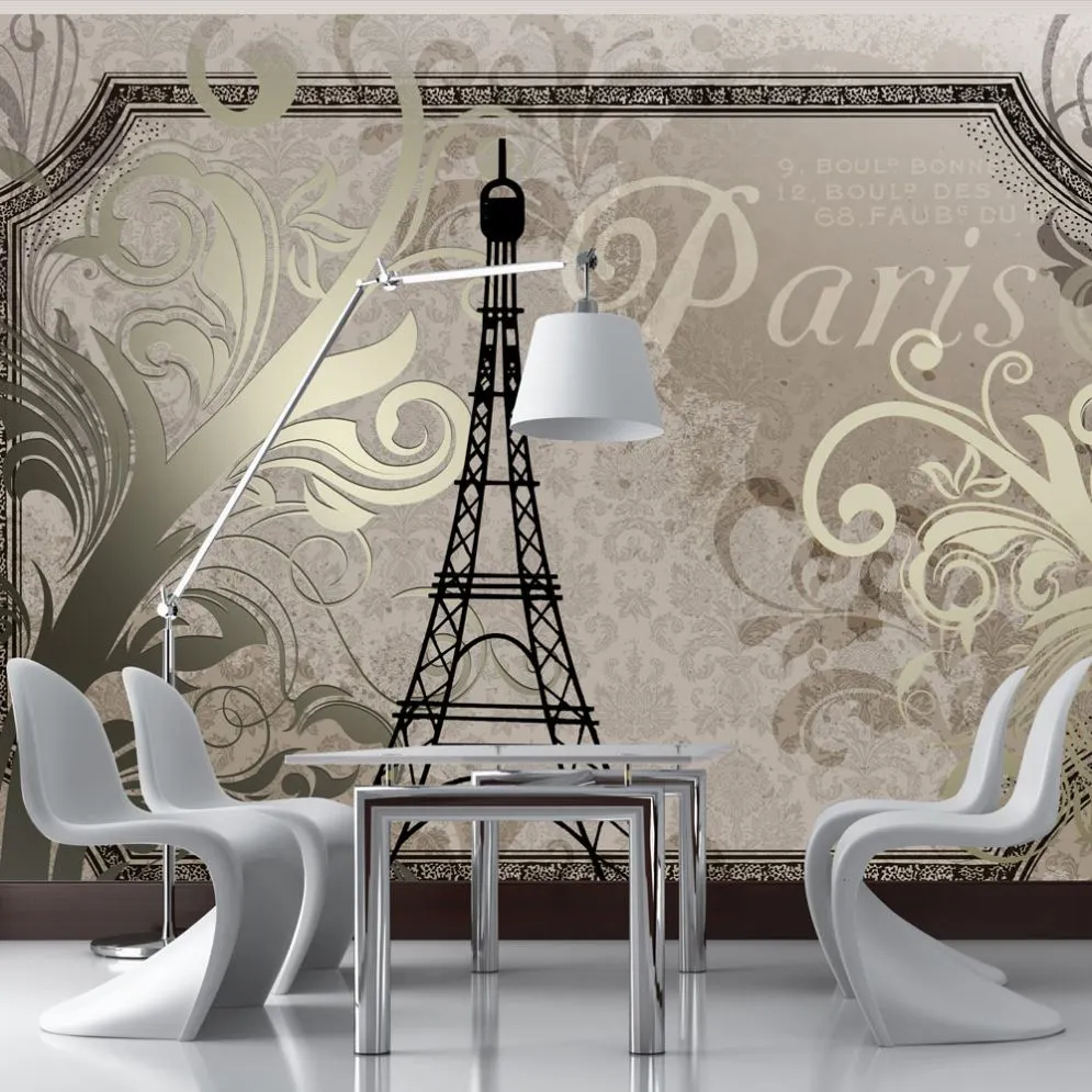Fototapeta - Vintage Paris - złoty-1