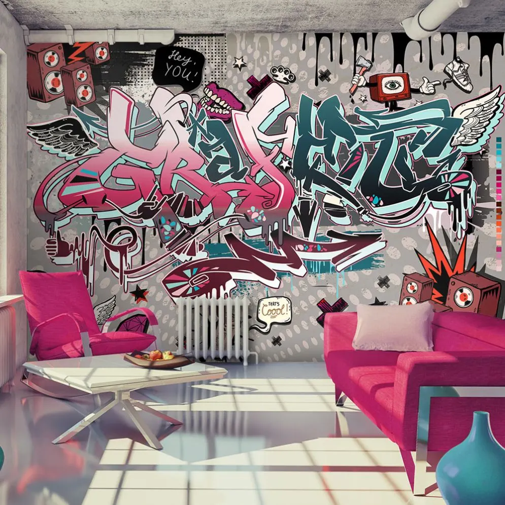 Fototapeta - Graffiti  hej Ty!-1