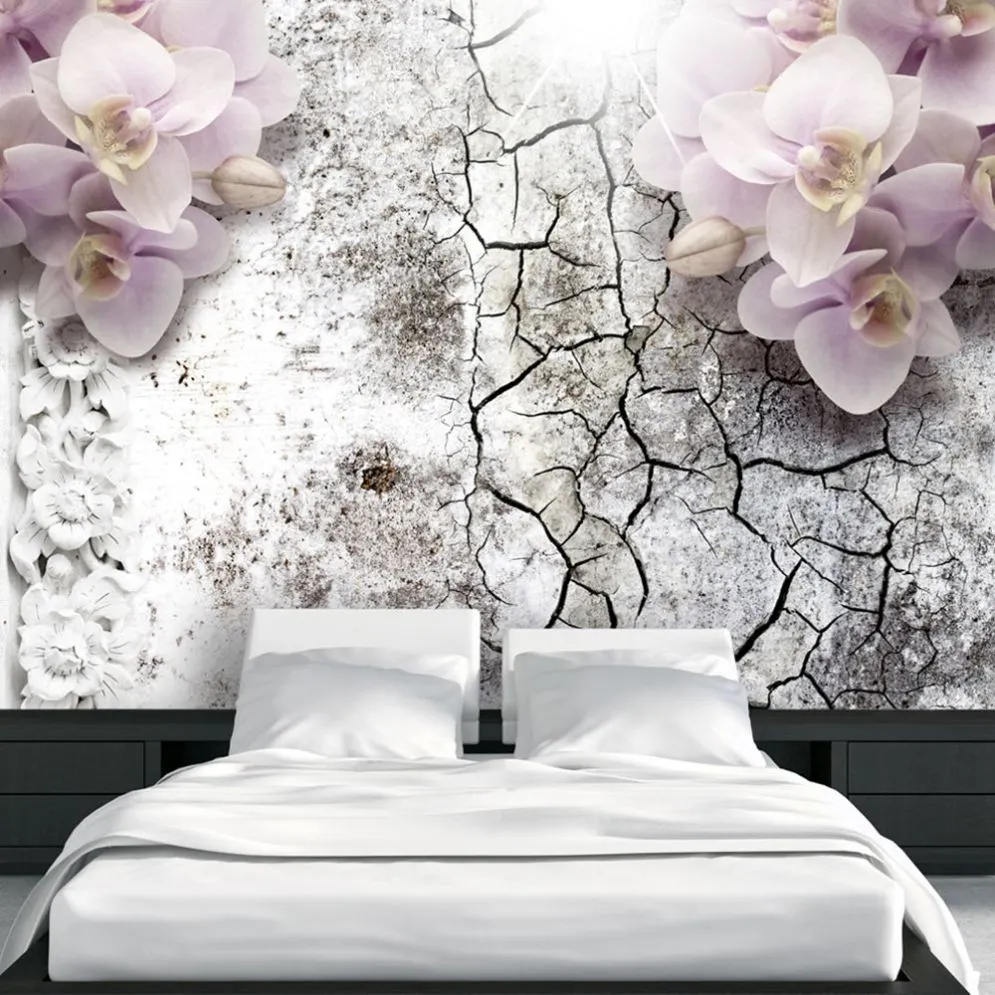 Fototapeta - Pąsowe orchidee-1