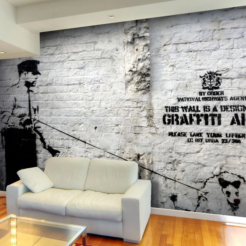 Fototapeta - Banksy - Graffiti Area-1