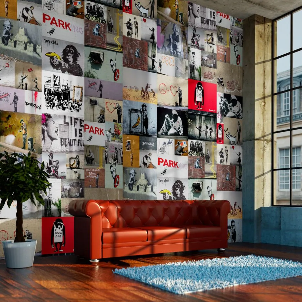 Fototapeta - Banksy - kolaż-1