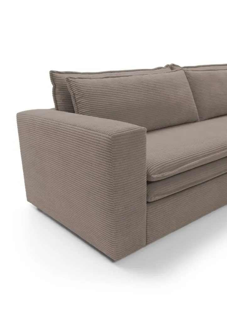 Sofa rozkładana LUNA jasna brązowa z podłokietnikami I sklep meblowy MIRAT.